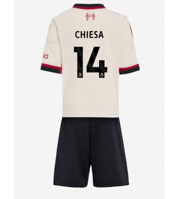Liverpool Federico Chiesa #14 Udebanetrøje Børn 2025-26 Kortærmet (+ Korte bukser)